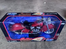 New-Ray Indian Motorcycle 1948 1:6 Die Cast Metal Red Model with Case