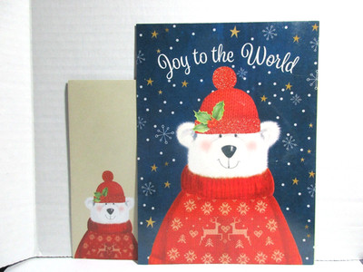 Christmas Greeting Card - Joy to the World - With Matching Envelope