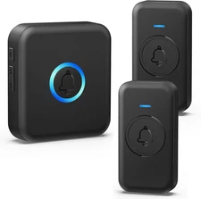 Wireless Doorbell, Waterproof Door Bell with 60 Chimes 5 Levels Volume 1000ft Ra