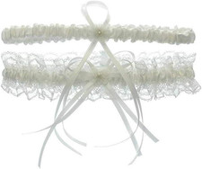 Lace Wedding Garters for Bride Pearl Stretch Prom Garter, Women Wedding Bridal L