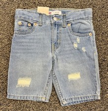 NEW! Boys Levi&rsquo;s 511 Slim Denim Shorts Boys Size 4 Reg. Distressed 6&rdquo; Inseam