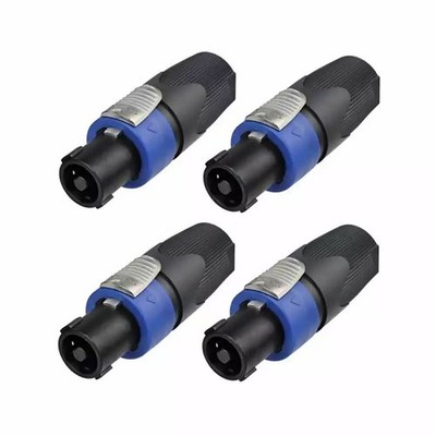 4 pieces Speakon Neutrik Type 4 Pole Audio Speaker cable connector Plug Twist