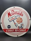 Vintage McDonalds Fast Food Im Speedy Porcelain Sign Excellent Condition