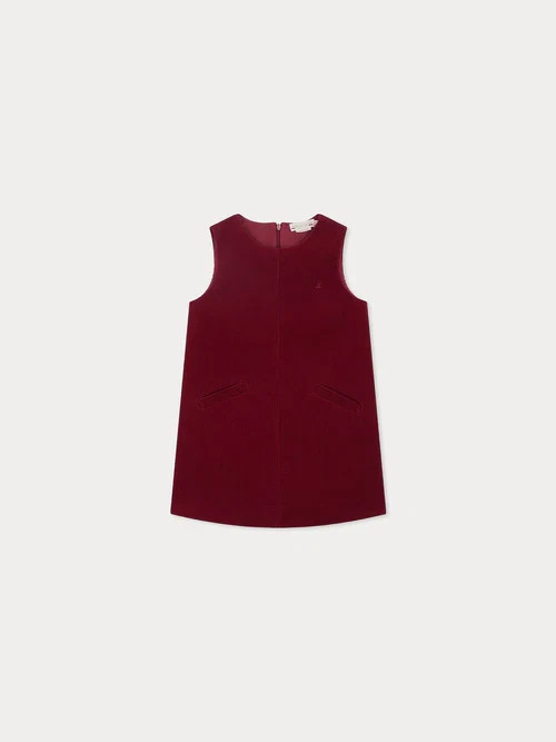 bonpoint inspired Jolla cherry embroidered corduroy dress size 14