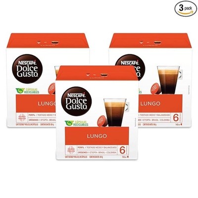 NESCAFÉ Dolce Gusto Coffee Capsules Café Lungo 48 Total BB 2/28/2027