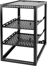20U Open Frame Network Rack for IT  AV Gear, AV Rack Floor Standing or Wall Mou