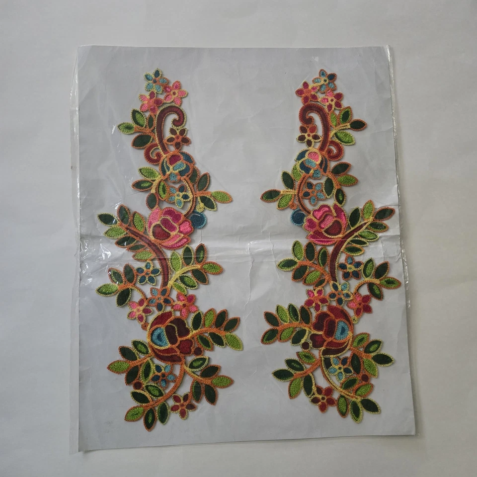 Paquete de apliques bordados de 5 piezas - Nuevo, sin coser - Perfecto para hágalo usted mismo y étnico Foto 3 de 4