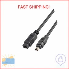 PASOW FireWire Cable 9 Pin to 4 Pin IEEE 1394 Firewire 800/400 Cable 6 Feet
