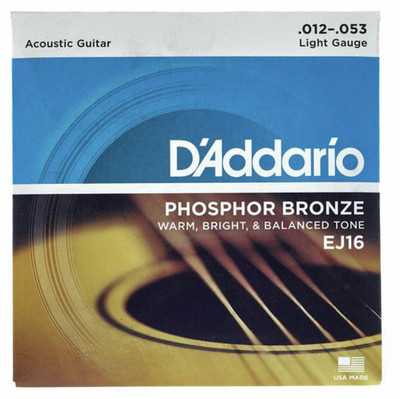 Daddario EJ16 Saiten für Westerngitarre- Phosphor Bronze Saitensatz Gitarre