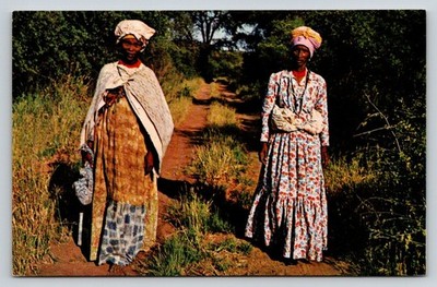 Hottentot Women South West Africa Vintage Chrome Postcard Windhoek Namibia