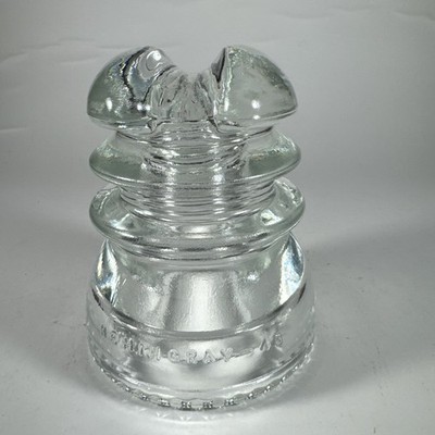 Hemingray 43 Clear Glass Insulator Made In U.S A.