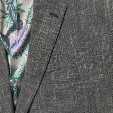 Oak Hill Jacket-Relaxer Textured Sport Coat Blazer Stretch Gray 3XL 54 56