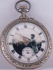 Antique Imperial Doxa Pocket Watch Art-Nouveau Chased Case Hunting Scene Tsar