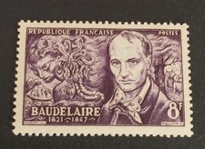 SORTI ALBUM FRANCE TIMBRE 908 CHARLES BAUDELAIRE 1951 NEUF** MNH LUXE