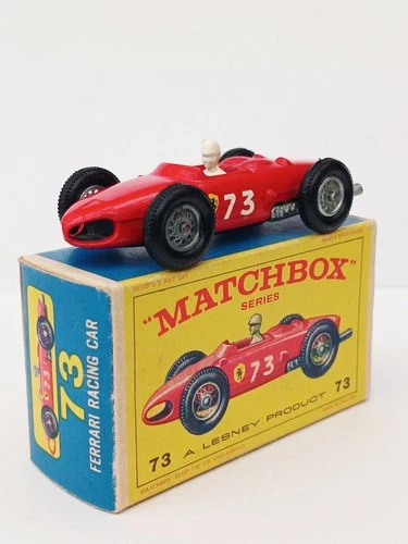 Matchbox Series Lesney No73b Ferrari F1 Racing Car and Driver MINT IN CRISP BOX