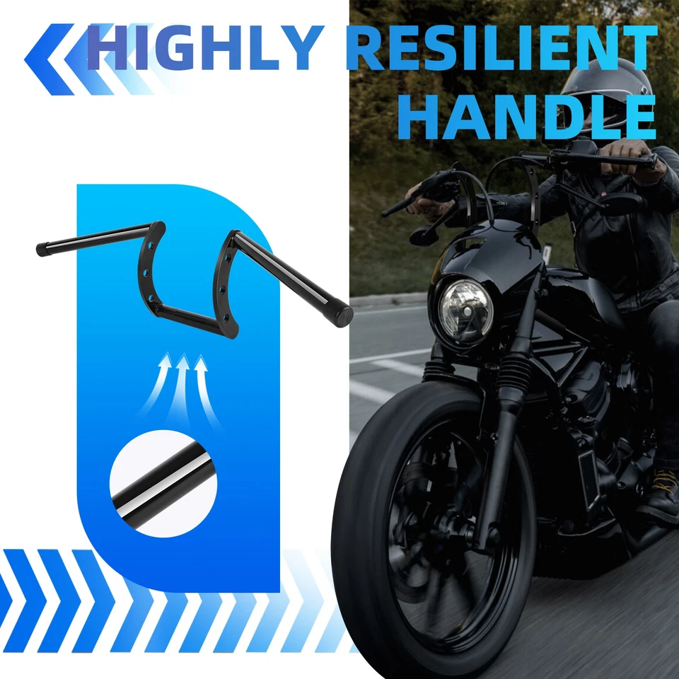 Подвеска для руля Honda Rebel 250 300 450 500 1100 7/8 дюйма подъем 7 дюймов Z-Bar сделано в США - Изображение 3 из 4