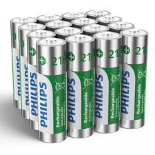 Original 100% NEW 16 PCS Philips 1.2v AA Ni-MH Rechargeable Battery 2100mAh NEW