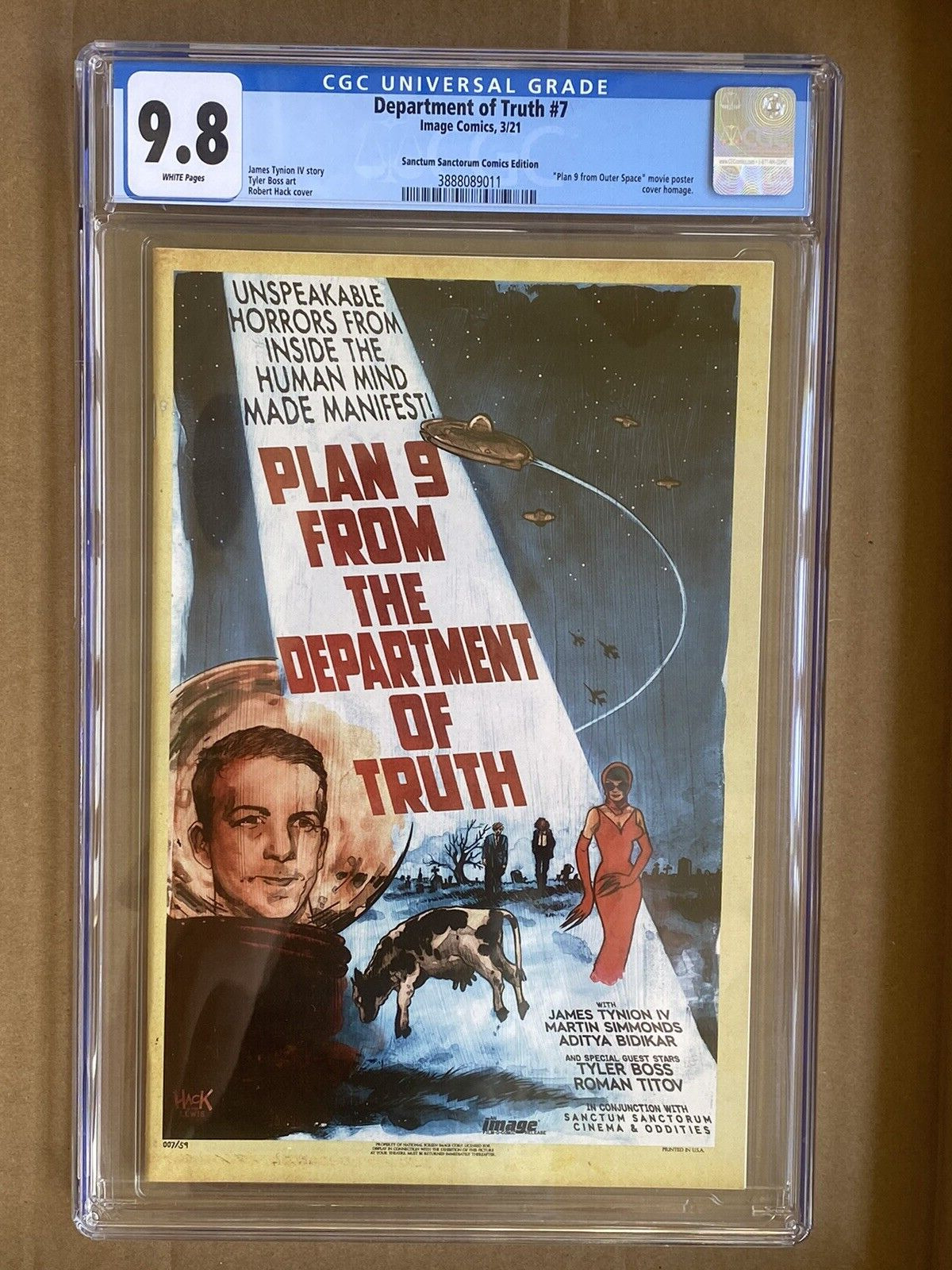 Department of Truth #7 CGC 9.8 Hack Variant Exclusive Plan 9 From Outer Space