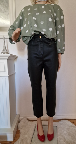 Escada Sport Sexy Leder Slim Hose Echtes Lammleder Stretch Leder Gr. 40 Neu - Picture 2 of 21