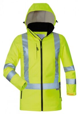 Damen Warnschutz Softshelljacke Damenjacke EMMA warngelb Elysee Gr.36-46