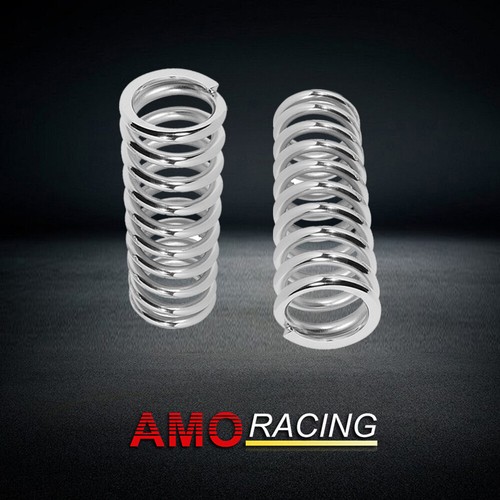 2.5" ID 350 LBS Rate Chrome Steel Tall 10" Coil Over Shock Springs Set - Picture 3 of 5