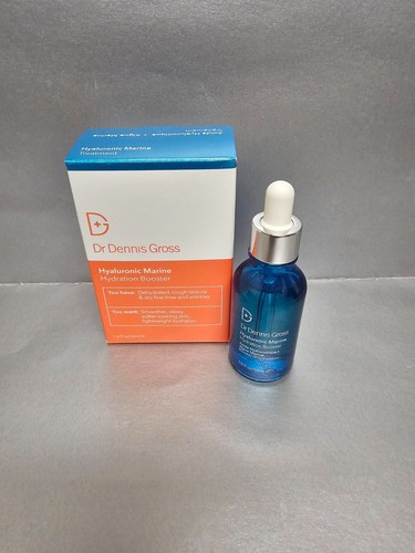 A++Dr. Dennis Gross Hyaluronic Marine Hydration Booster Serum Full size boxed