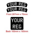 Classic Scooter Number Plate Set Lambretta Vespa Show Adhesive Vinyl Stickers