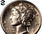 1919 Mercury Dime ~ Gem BU (Full Split Bands - FSB) ~~ 90% Silver — photo 3