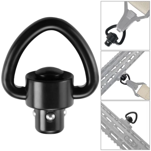 2 PCS D-Loop Quick Detach Set 1" Heavy Duty QD Sling Swivels with Push Button - Picture 4 of 13