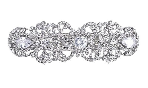 Auth MIUMIU Barrette Hair Clip Hair Accessotry Silver Metal  display picture 3