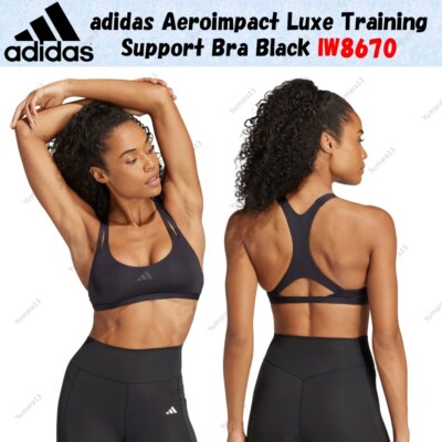 adidas Aeroimpact Luxe Training Support Bra Black IW8670 Japan Size
