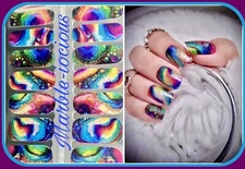 Color Nail Polish Strips, 16ct. Custom  Marble-icious Read Description Below