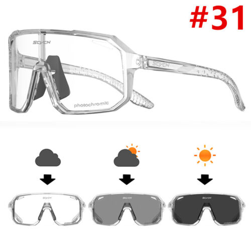 Photochromic Cycling Glasses Sports MTB Sunglasses UV400 Running Driving Goggles - Picture 22 of 23