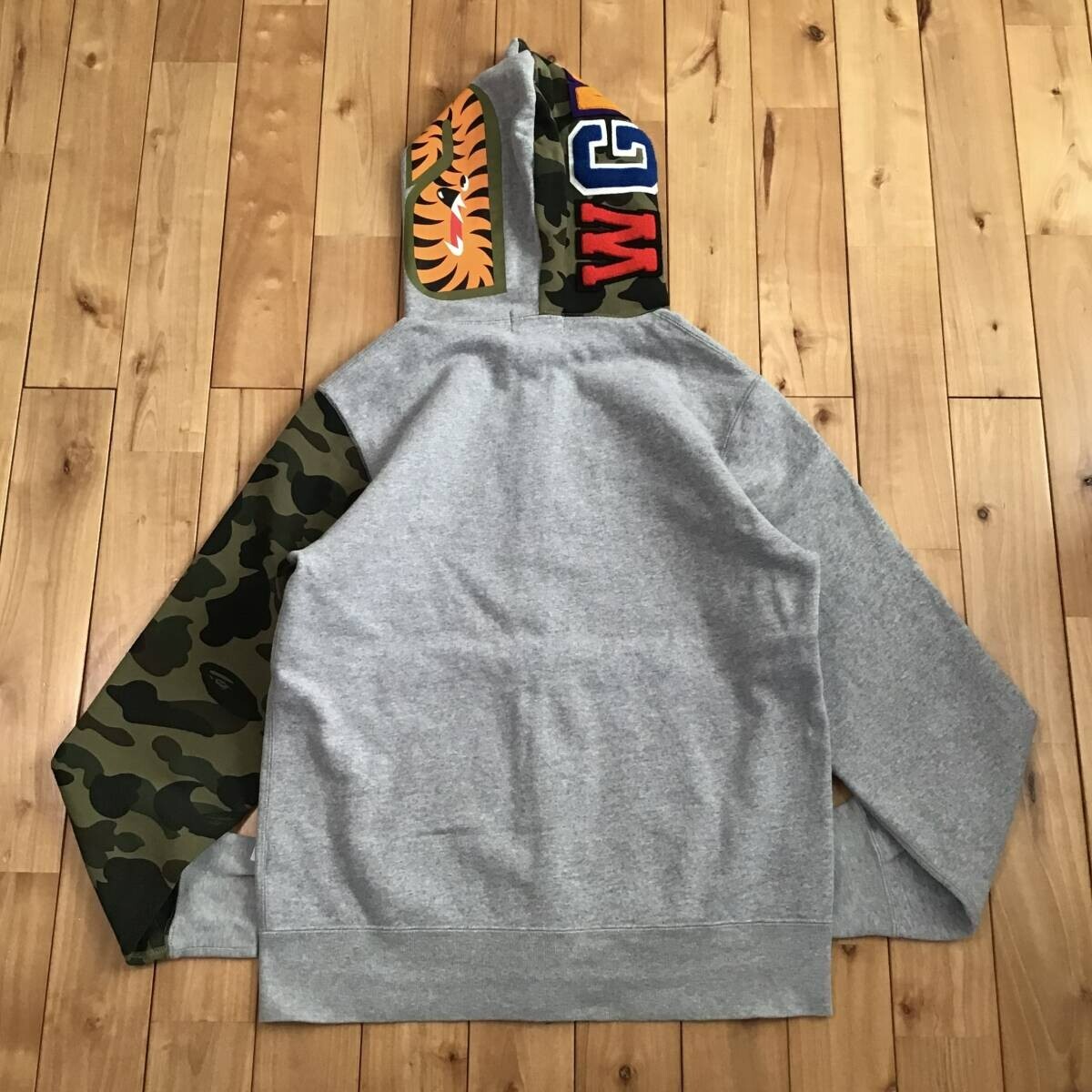 BAPE Grey x 1st camo shark full zip hoodie A Bathing Ape Size L | eBay