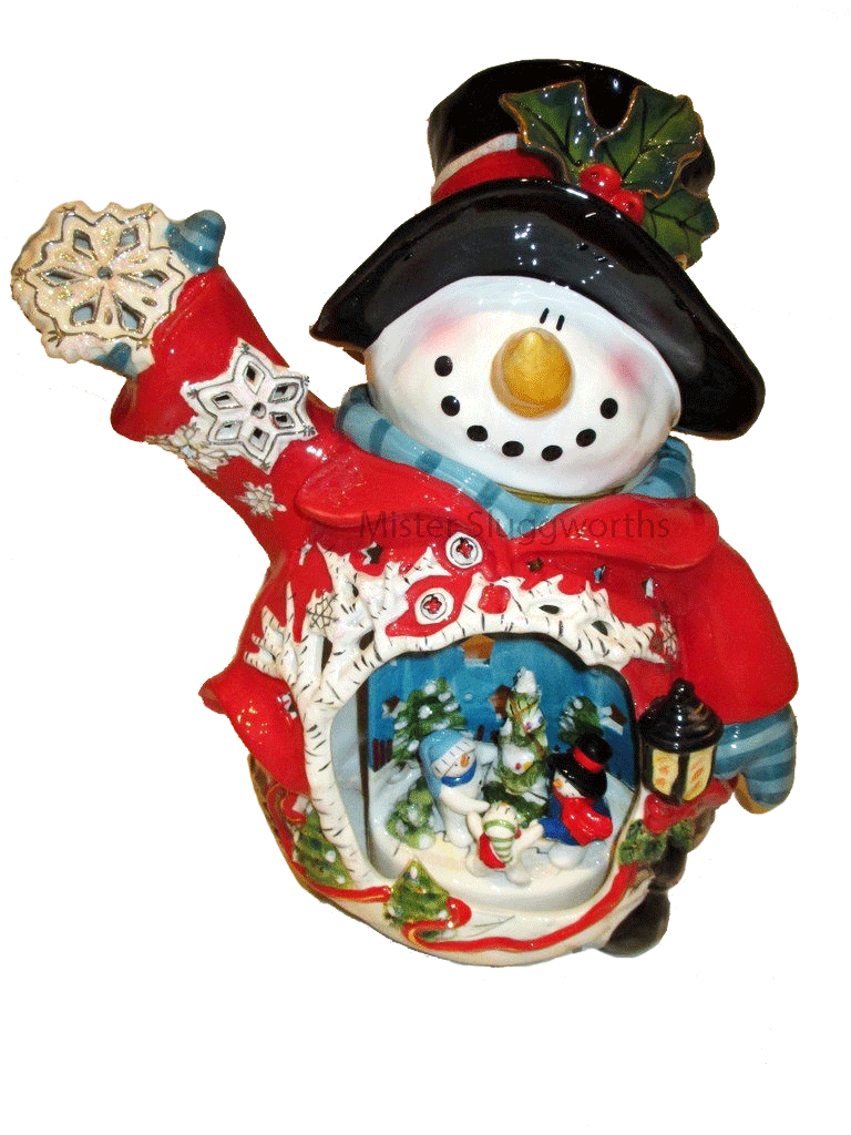 NEW Blue Sky Circle of Friends Christmas Snowman T-Lite Holder NEW Blue Sky Circle of Friends Christmas Snowman T-Lite Holder