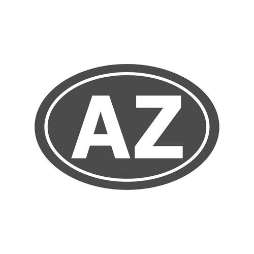 Arizona AZ initials Vinyl Decal Window Oval AZ Laptop Sticker - Picture 12 of 12