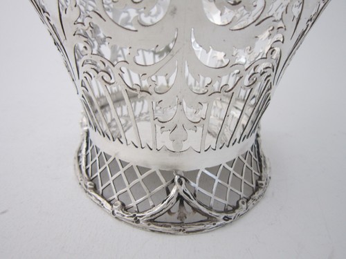 Antique George V Sterling Silver Basket/Dish - 1912 by James Dixon & Sons - Picture 9 of 11