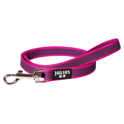 Julius K9 Leine Super Grip pink mit Handschlaufe für Hunde, wasserfest, robust