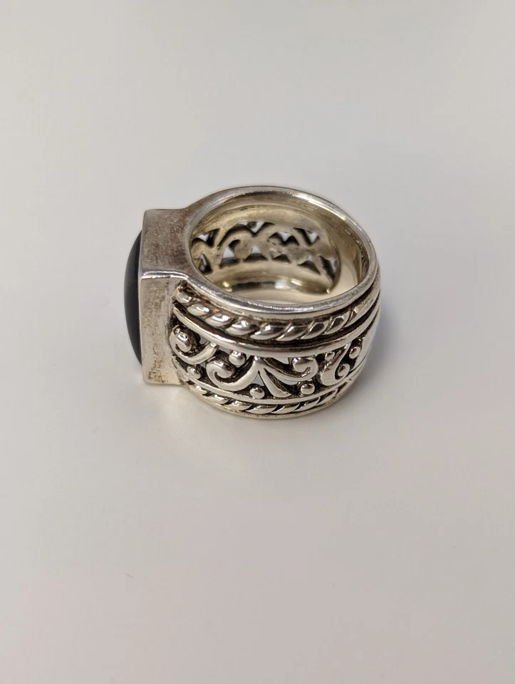 Silpada Black Onyx Bracelet AND Filigree Onyx Ring, Size 7 Rare HTF - Image 2 of 4