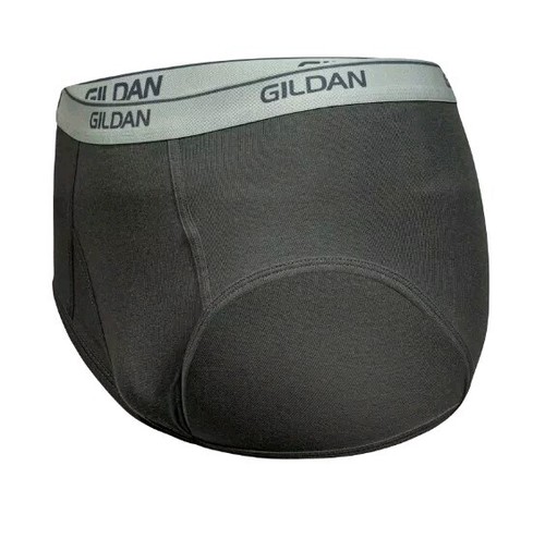 Gildan Men's 3XL XXXL 48-50 Cotton Mid Rise Briefs Black Gray 6 PAIRS #21424 - Picture 5 of 7