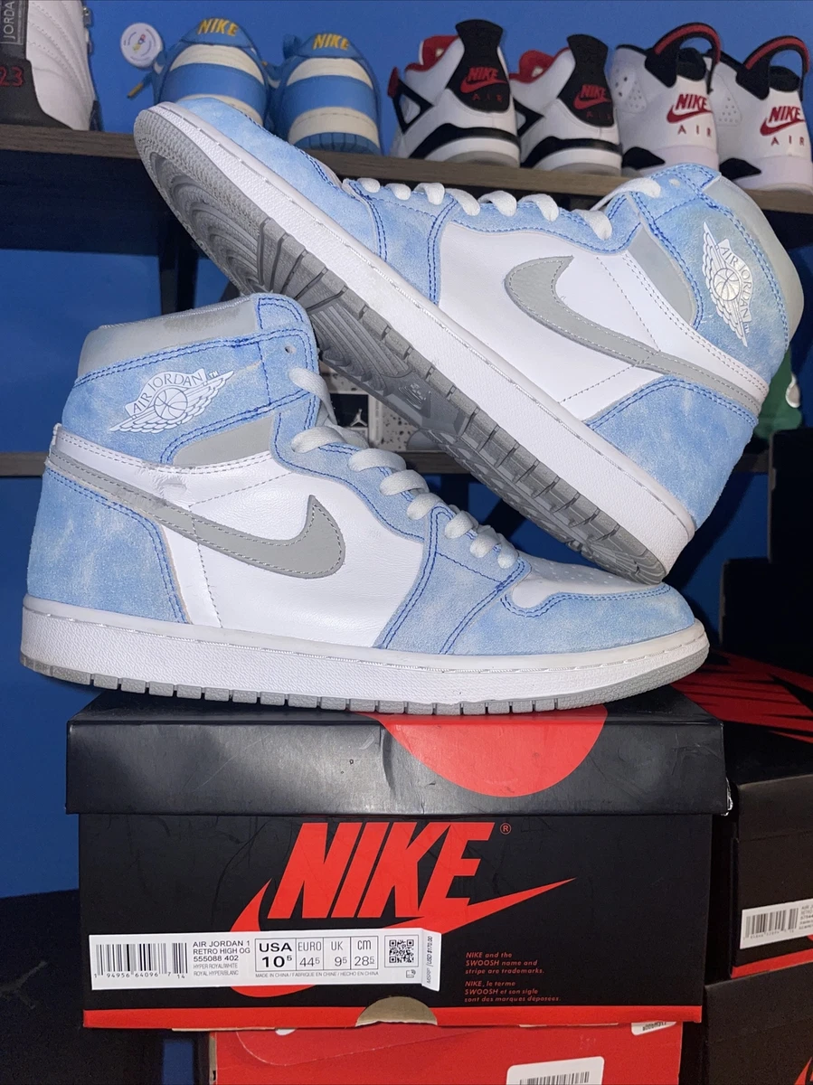 Size 10.5 - Jordan 1 Retro High OG Hyper Royal 555088-402 | eBay