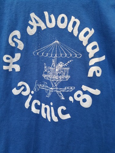 Vintage 80s T-shirt HP Hewlett Packard Company Picnic Avondale PA S-M - Picture 3 of 9