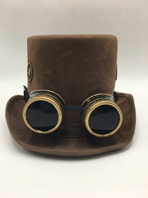 Spirit Steampunk Top Hat w/ Gears & Goggles Halloween Cosplay (01323161)