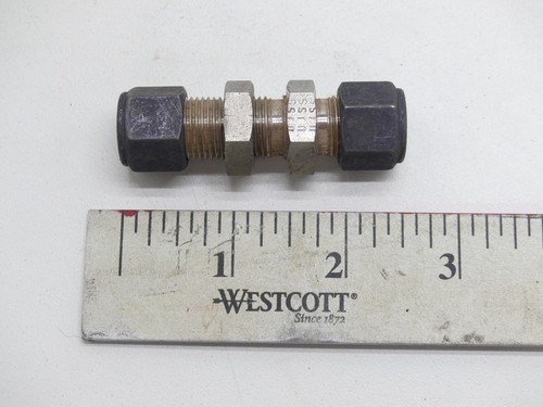 (Set of 9) 3/8" Parker Double Ferrule Compression Fittings with Nuts - Picture 2 of 3