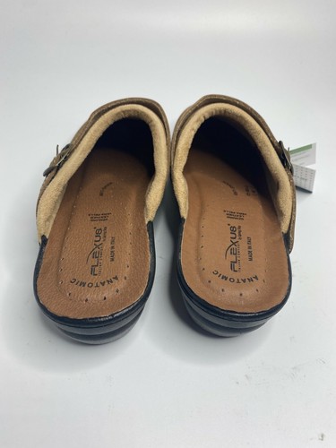 Flexus Spring Step Pride Brown Nubuck Leather Comfort Clogs Womens 40 US 9 - Picture 2 of 5