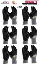 6- PIP 34-845 MaxiFlex Coated Dotted Palms Nitrile Grip PROTECTIVE WORK GLOVES