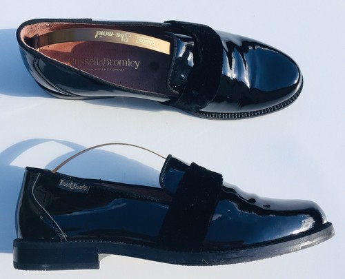 Russell & Bromley Loafers BLACK Patent Leather With Velvet Band (Eu 39) UK 6 VGC - Picture 14 of 24