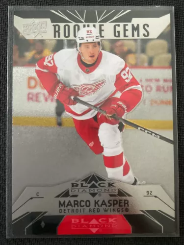 Marco Kasper 2023-24 Upper Deck Extended Black Diamond Ruby RC Card #031/100