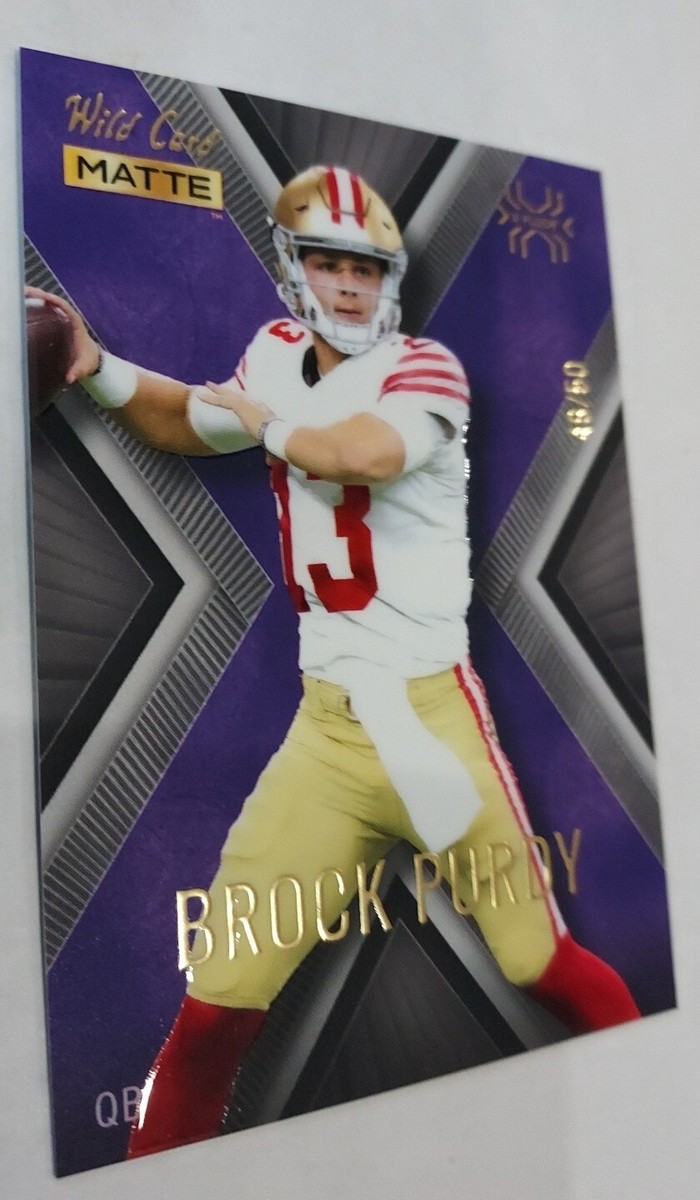 野球カード】Konami PN◆ブラウン◆25枚限定Super Player Brock Purdy 2022 Wild Card Matte X-Plode Purple #49/50 MXPU-51