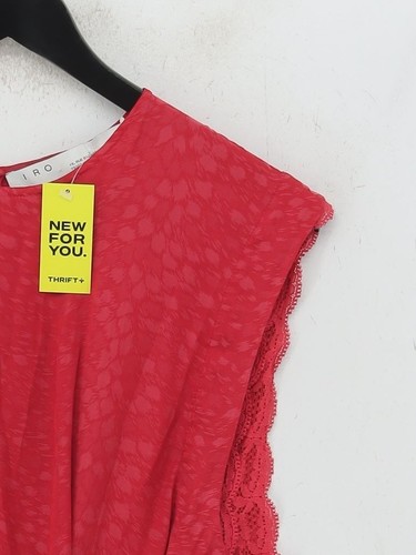 Robe vente midi femme IRO UK 12 rouge polyester